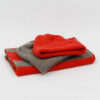 Strickschal Kaschmir gestreift - Rot