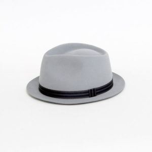 Fernandez & Roche Trilby - Hellgrau gestreift