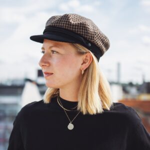 Bullani Marinemütze Wolle Kariert
