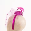Fascinator mit Schleier und Federn