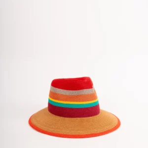 Bedacht Fedora Strohhut multicolor