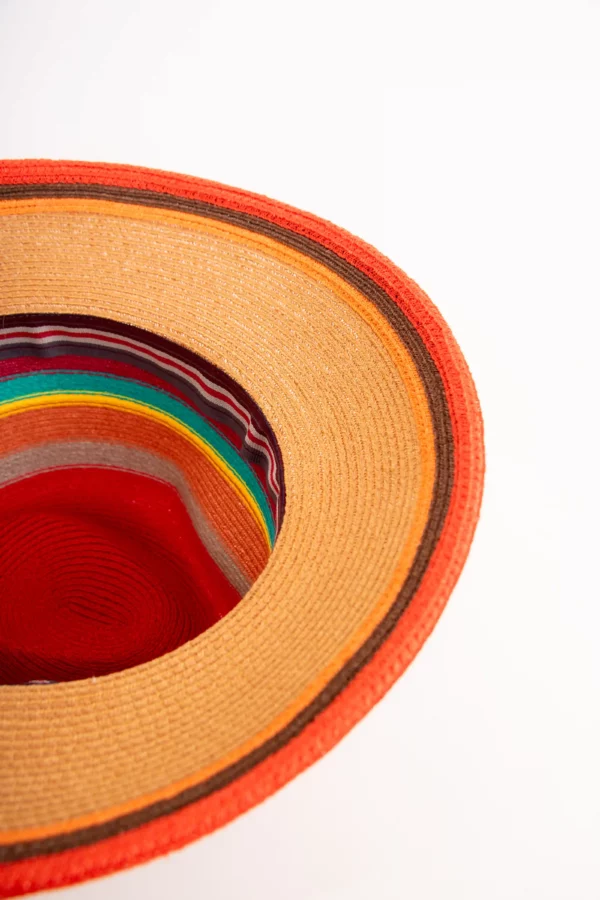Bedacht Fedora Strohhut multicolor