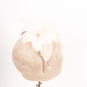 Fascinator mit Chenille Schleier