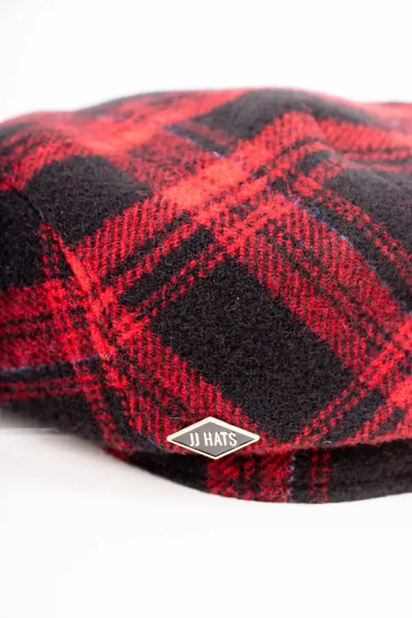 JJ Hats Driver Cap Wool Kariert