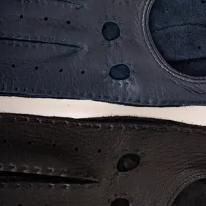 Roeckl Lederhandschuhe Toronto Autofahrer schwarz und blau