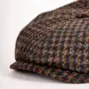 JJ Hats 8-Panel Cap Harris Tweed Detailansicht Schirm