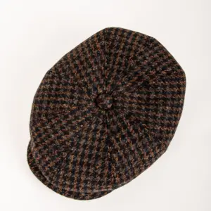 JJ Hats 8-Panel Cap Harris Tweed Birds Eye