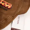 Stetson Trucker Cap Oily Goat Suede Vintage Distressed Material