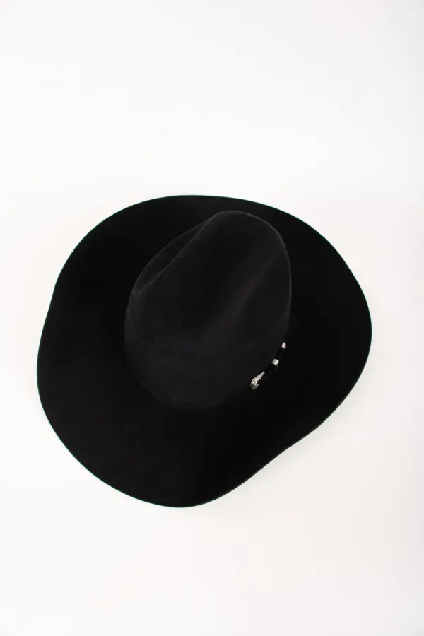 Bailey Luzerne Western Hat Schwarz aus der Vogelperspektive vorne links