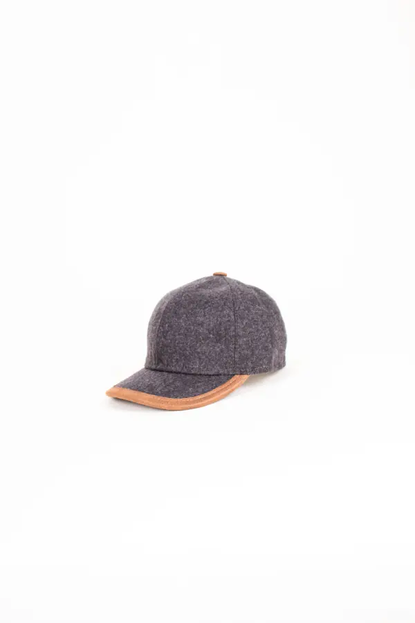 Fiebig Baseballcap Schurwolle Ohrenklappen Anthrazit