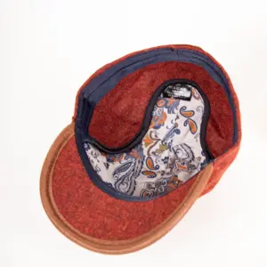 Fiebig Baseballcap Schurwolle Ohrenklappen Bordeaux