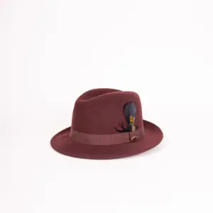 JJ Hats Fedora Lite Felt Bordeaux