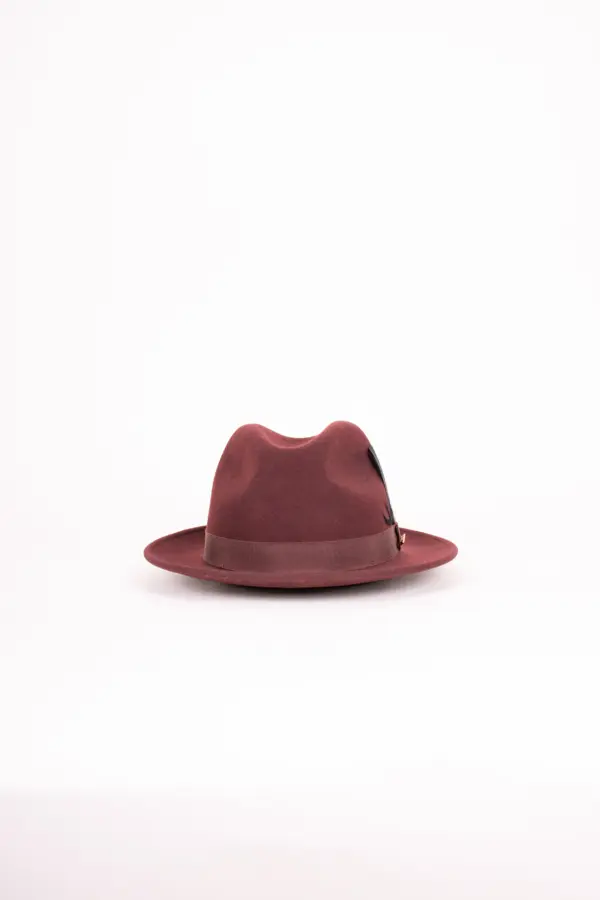 JJ Hats Fedora Lite Felt Bordeaux