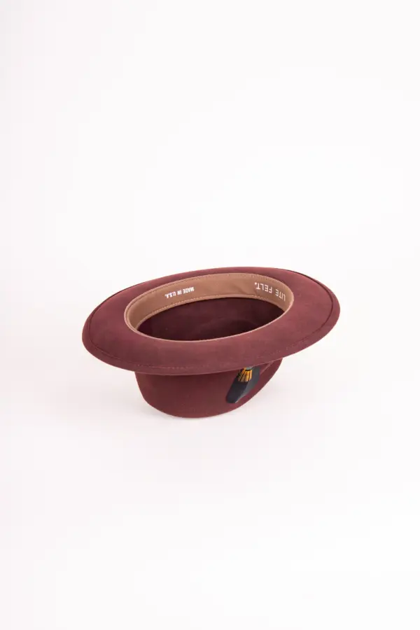 JJ Hats Fedora Lite Felt Bordeaux