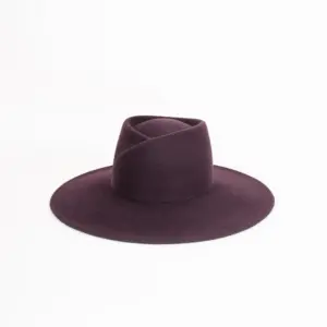 Webahats Fleur Velourfilzhut Aubergine