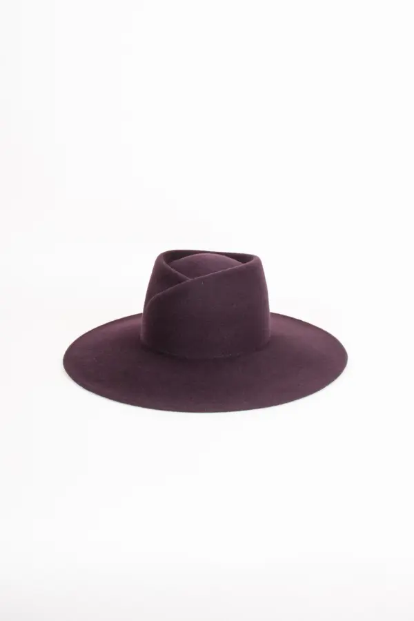 Webahats Fleur Velourfilzhut Aubergine