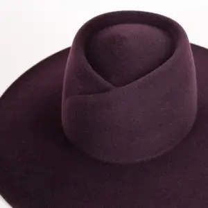 Webahats Fleur Velourfilzhut Aubergine