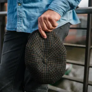 JJ Hats 8-Panel Cap Harris Tweed