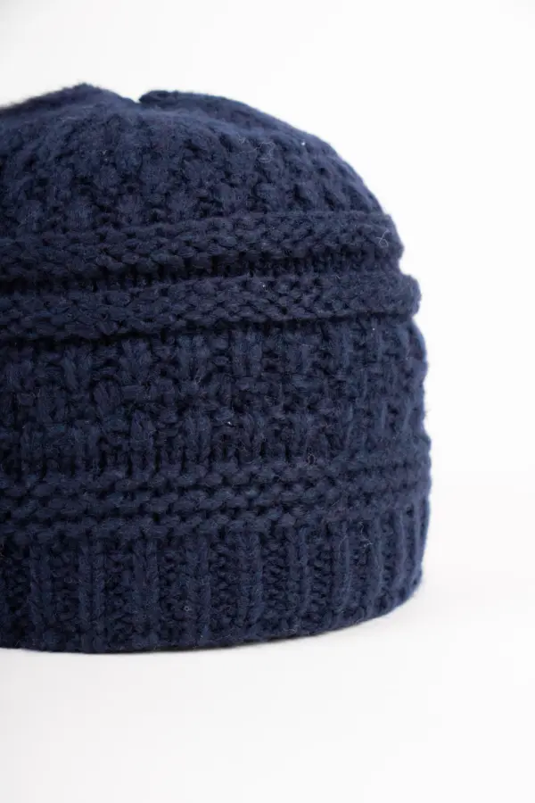 Grote Strickmütze mit Fleecefutter