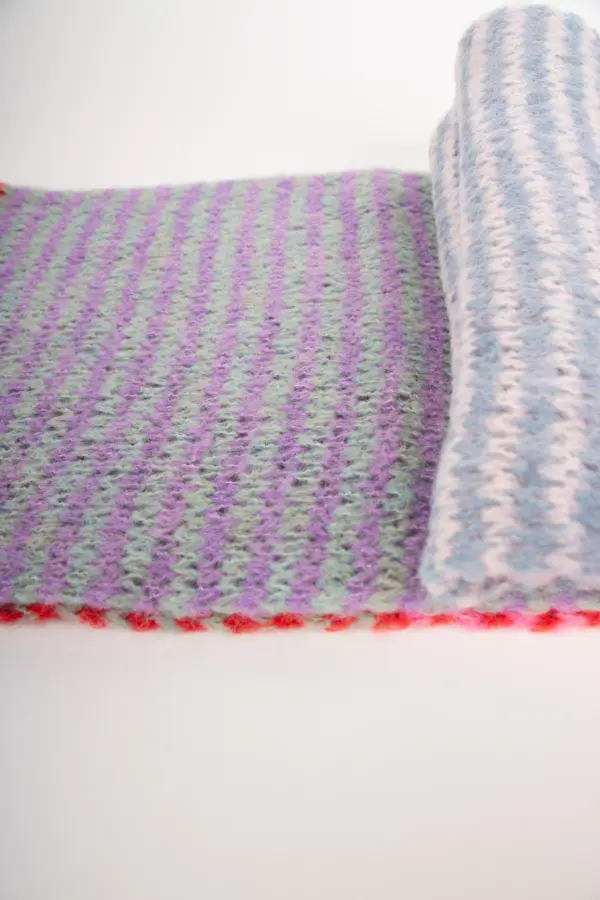 Grote Strickschal Wollmix bunt