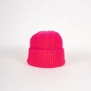 Grote Strickmütze zweifarbig mit Umschlag