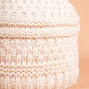Grote Strickmütze mit Fleecefutter