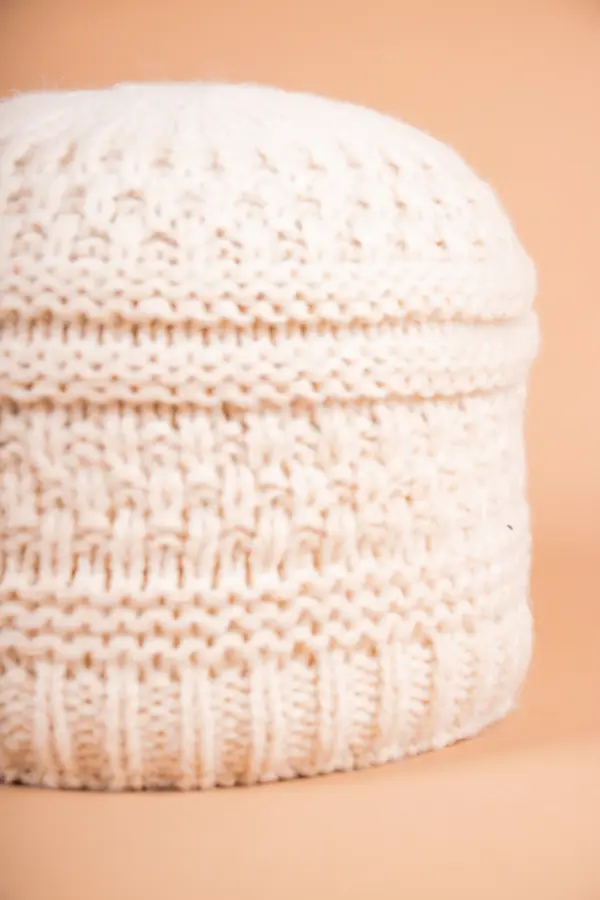 Grote Strickmütze mit Fleecefutter
