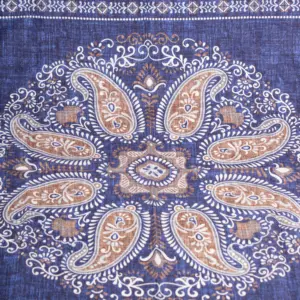Hemley Seidentuch Paisley meliert Jeansblau