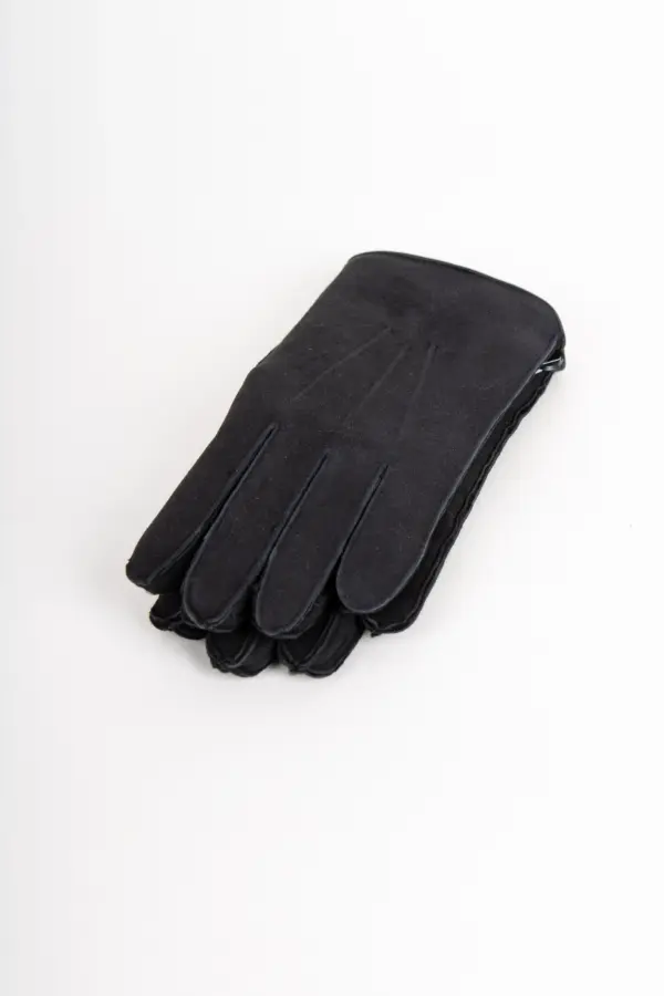 Szendelbacher Lammfell Handschuhe Schwarz