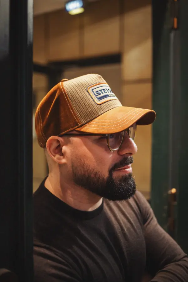 Stetson Retro Stripes Ledercap