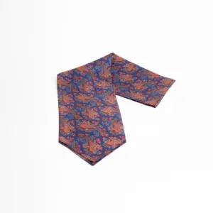 Hemley Krawattenschal Seide Paisley Blau-Rot