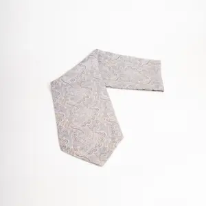Hemley Krawattenschal Seide Paisley Silbergrau