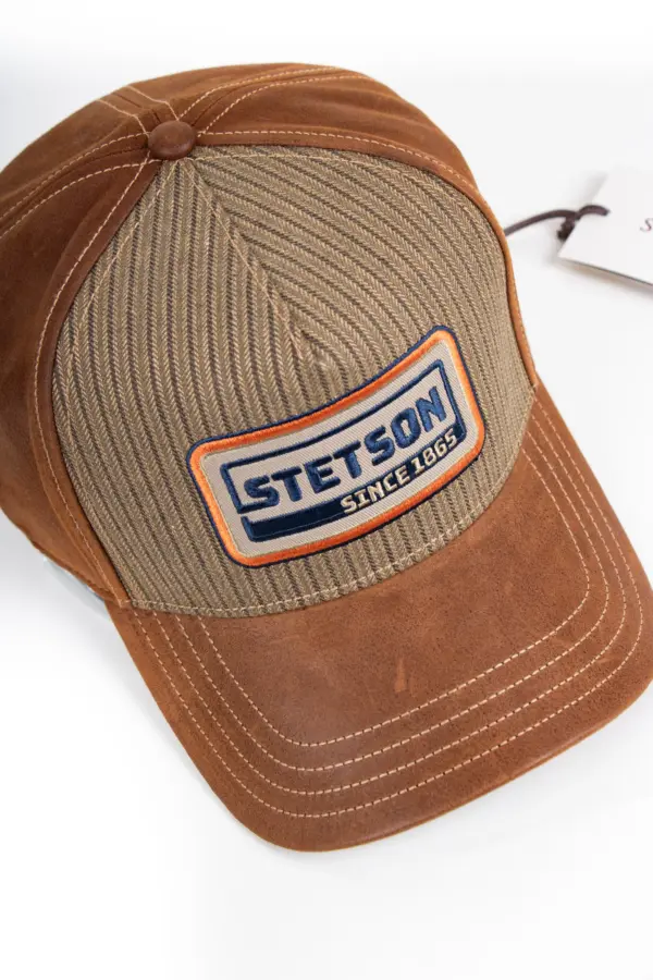 Stetson Retro Stripes Ledercap