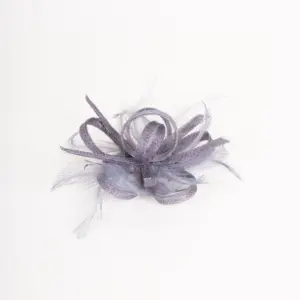 McBurn Clip Fascinator mit Federn Anthrazit
