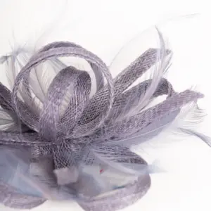 McBurn Clip Fascinator mit Federn Anthrazit