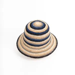 Fiebig Häkelhut gestreift aus Raffia
