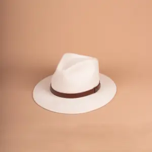 Brixton Messer Fedora Filzhut Offwhite, Hüte Hamburg, Brixton Hamburg