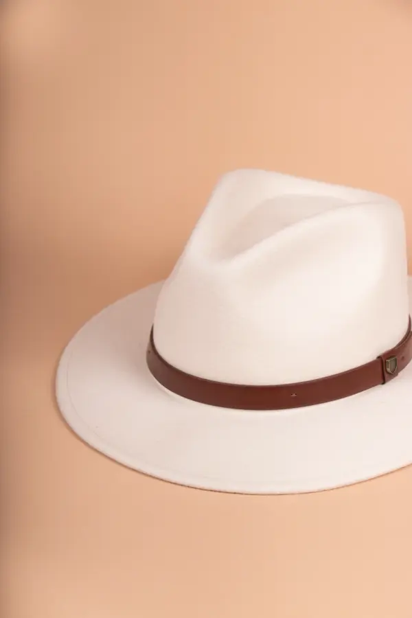 Brixton Messer Fedora Filzhut Offwhite Brixton Messer Fedora Filzhut Offwhite