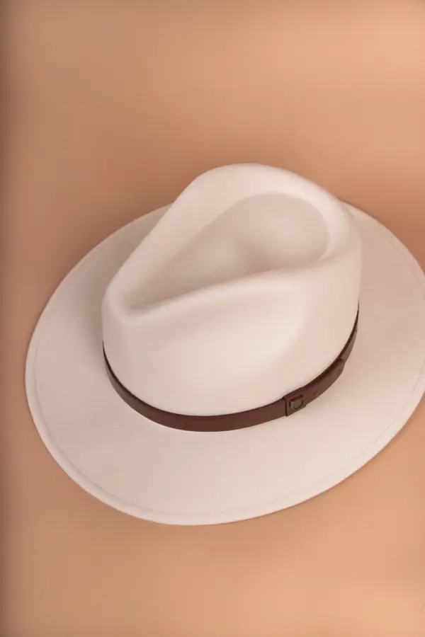 Brixton Messer Fedora Filzhut Offwhite Brixton Messer Fedora Filzhut Offwhite