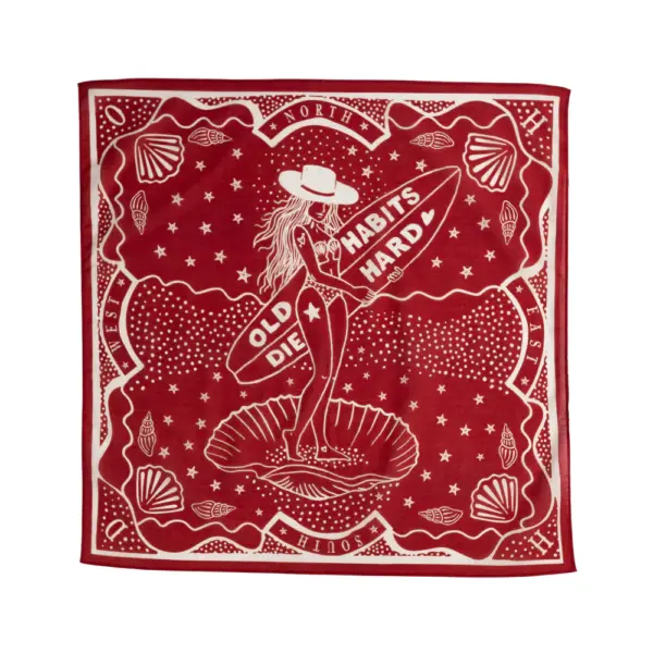 Old Habits Die Hard Cotton Bandana Surf Girl Club
